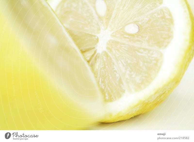 yellow & sour Fruit Nutrition Sour Yellow Lemon Lemon yellow Lemon peel Division Kernels & Pits & Stones Fresh Bright Citrus fruits Colour photo Studio shot