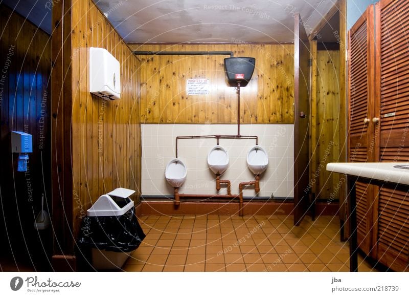 almost hibernation Camping site Interior design Toilet Urinal Wood Simple Brown White Colour photo Interior shot Deserted Artificial light Long exposure