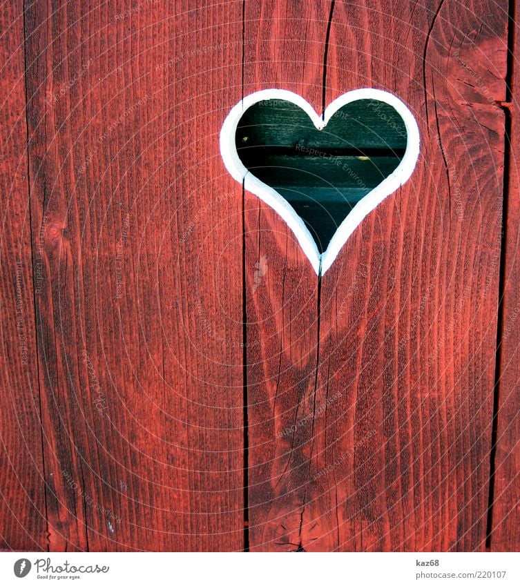 heart Wood Heart Red Love Infatuation Romance Bavaria Country house Friendliness Affection Emotions Valentine's Day Copy Space bottom Copy Space left