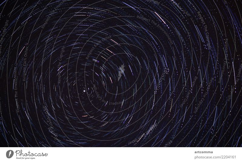 Star trails movement, night sky abstract astronomy blur exposure horizontal long motion nature north polaris rotation silhouette space star starry traces