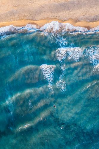 Beautiful beach, coast and bay with crystal clear sea water seen from above Aerial Aqua Bathing Bay Beach Blue Calm Clear Coast Coastal Coastline Crystal