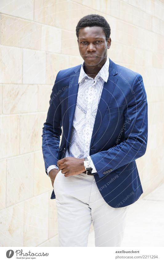 fashionable young man of african descent Lifestyle Luxury Elegant Style Business Human being Masculine Young man Youth (Young adults) Man Adults 1 18 - 30 years