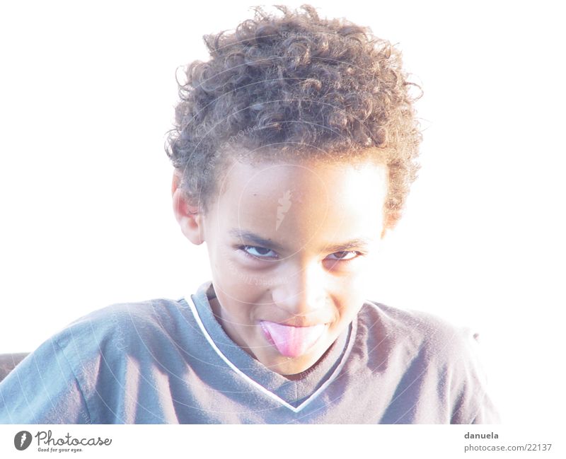 black boy Child Black Boy (child) Tongue Joy Grinning