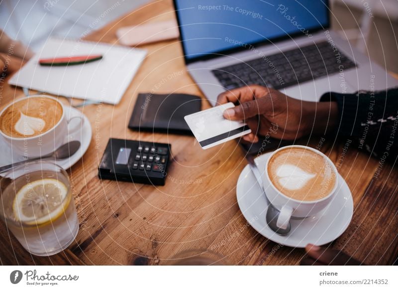 Man using credit card for payment in restaurant Beverage Drinking Coffee Espresso Lifestyle Money Success Work and employment Financial Industry