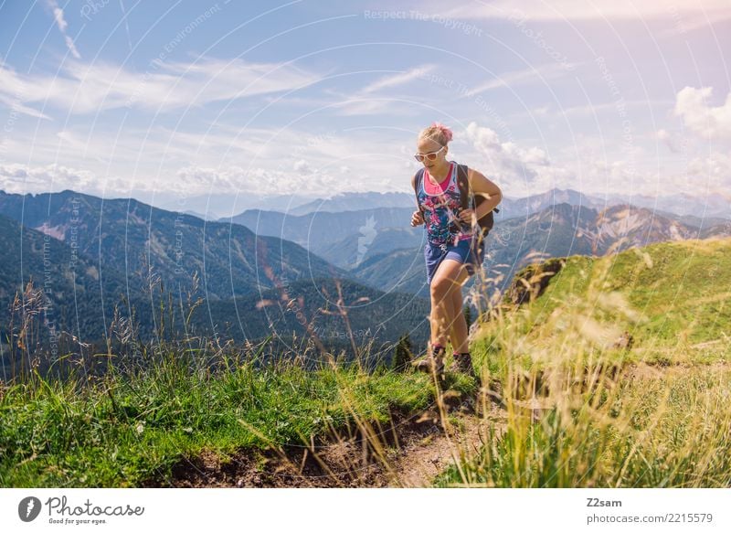 unattached Leisure and hobbies Vacation & Travel Trip Freedom Mountain Hiking Feminine Young woman Youth (Young adults) 18 - 30 years Adults Nature Landscape