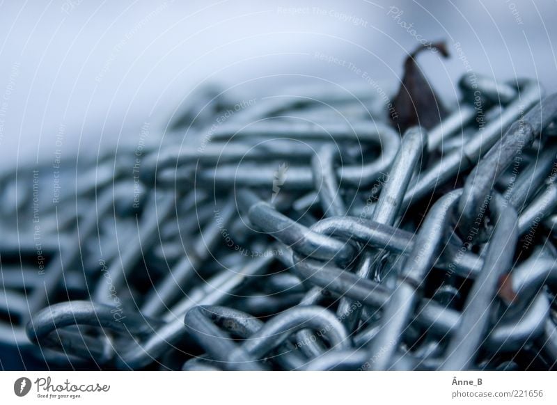 Volatile I Chain link Metal Simple Firm Glittering Blue Silver White Power Fastening Stagnating Metalware Heap Colour photo Subdued colour Exterior shot