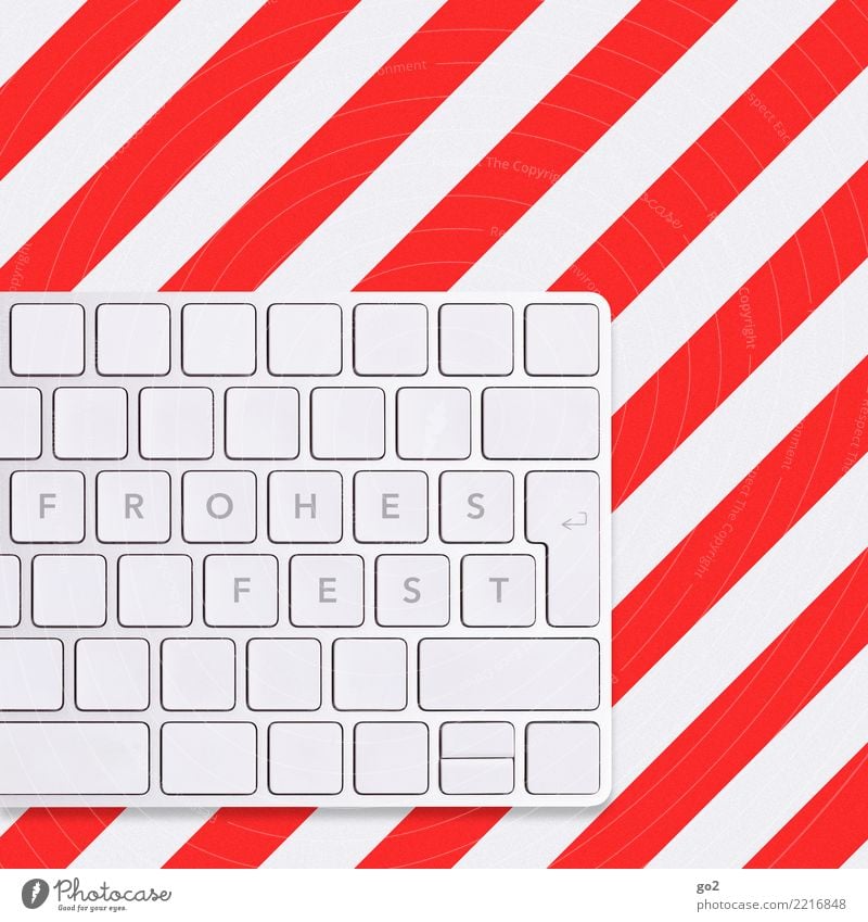 Merry Christmas Christmas & Advent Office work Workplace Computer Keyboard Hardware Technology High-tech Information Technology Internet Characters Communicate