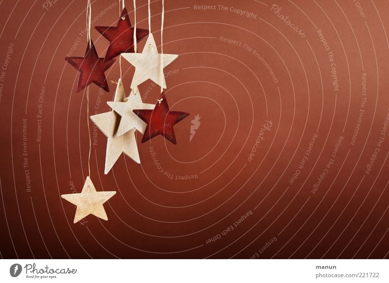 wooden stars Feasts & Celebrations Christmas decoration Star (Symbol) Wood Sign Sustainability Natural Original Anticipation Trade Simple Colour photo