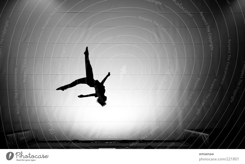 Silhouette 3 Sports Fitness Sports Training Sportsperson Human being Youth (Young adults) Body 1 Movement Rotate Flying Jump Athletic Elegant Black White Power