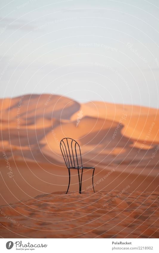 #A# Chair by desert Art Esthetic Sand Desert Dune Idyll Timeless Surrealism Colour photo Subdued colour Exterior shot Experimental Abstract Deserted