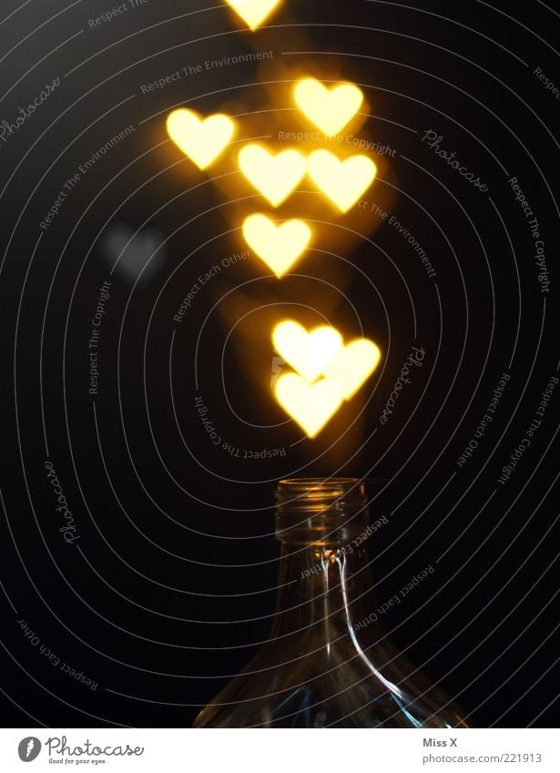 promille spell Alcoholic drinks Bottle Valentine's Day Glittering Bright Love Infatuation Magic Heart Heart-shaped genie in the bottle Undo Spray