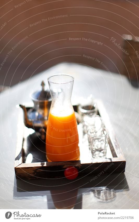 #A# Moroccan Breakfast Art Esthetic Orange juice Teapot Breakfast table Morning break Vacation mood Colour photo Multicoloured Exterior shot Close-up