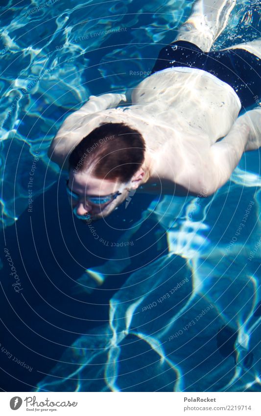 #A# Diving Art Esthetic Water Aquatics Blue Dive Diver Diving goggles Summer Summer vacation Colour photo Multicoloured Exterior shot Detail Experimental