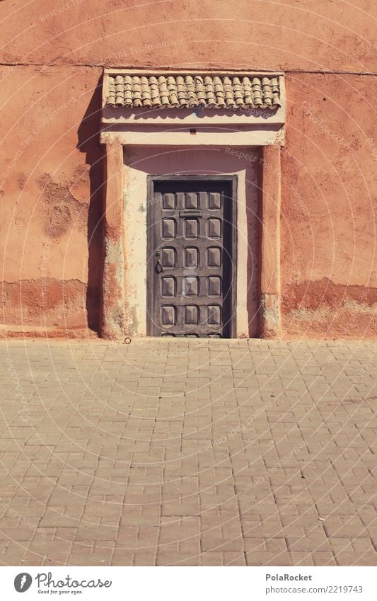 #A# a door stop House (Residential Structure) Esthetic Door Doorframe Gate Morocco Marrakesh Orientation Near and Middle East Colour photo Multicoloured