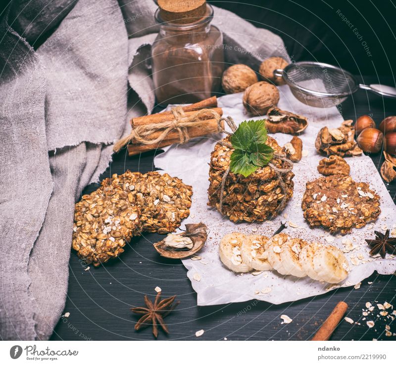 oatmeal cookies Food Fruit Dessert Nutrition Breakfast Diet Eating Delicious Natural Brown White Energy Tradition biscuit Cereal background healthy Home-made