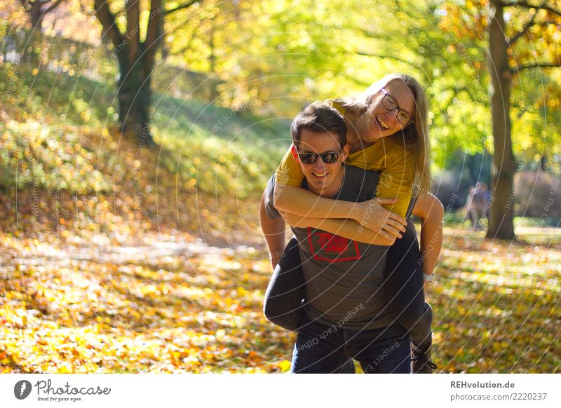 autumn delights Leisure and hobbies Human being Woman Adults Man Couple Partner 2 18 - 30 years Youth (Young adults) 30 - 45 years Environment Nature Autumn