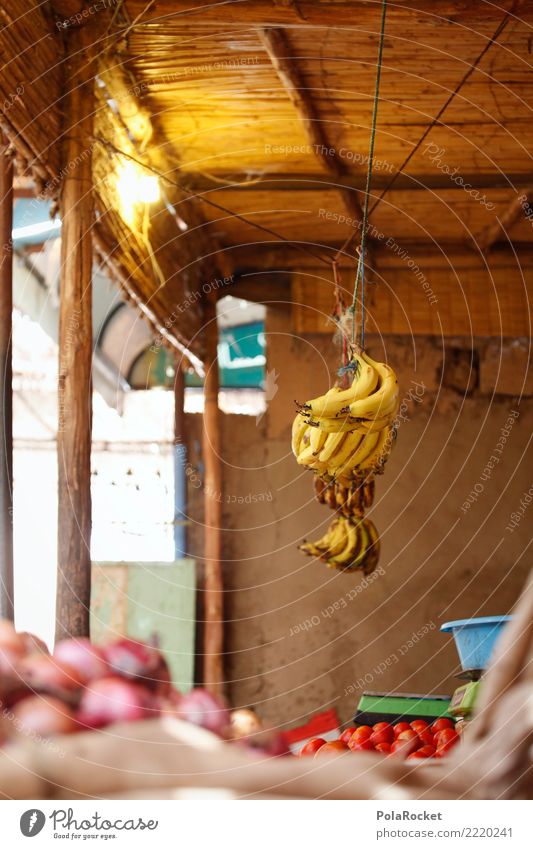 #A# Banana? Food Esthetic Banana tree Banana skin Banana clip Offer Markets Marketplace Morocco Marrakesh Colour photo Multicoloured Exterior shot Detail