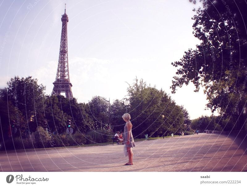 Rendezvous avec Gustave Eiffel City trip Summer vacation Eiffel Tower To enjoy Looking Dream Longing Wanderlust Ease Colour photo Exterior shot Day Shadow