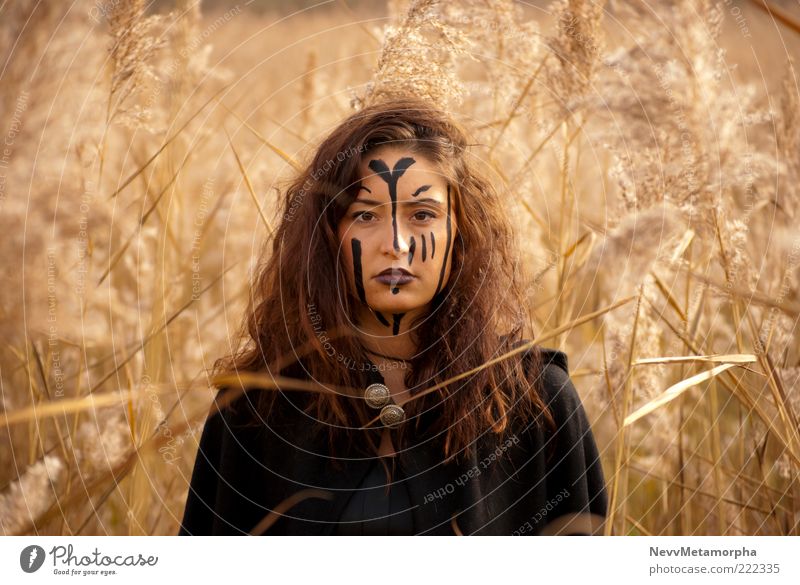 Catcher in the Reed Human being Feminine Young woman Youth (Young adults) Head Hair and hairstyles Face Eyes 1 18 - 30 years Adults Art Plant Grass Bushes