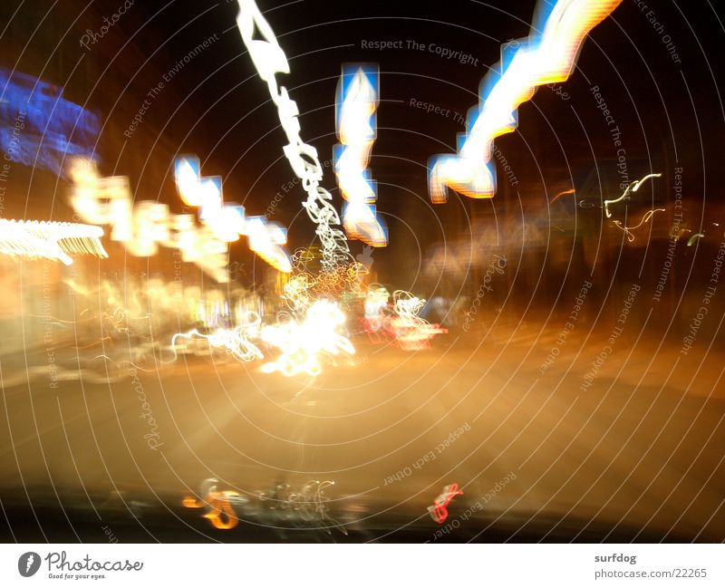almost forward Zebra crossing Light Long exposure Stripe Night shot Speed Transport Street Movement Blur