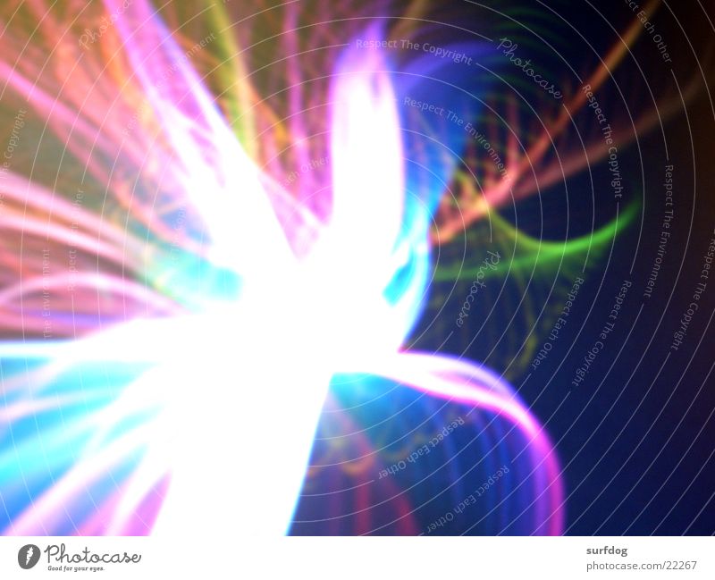 Light spider 2 Multicoloured RGB Screensaver Playing Long exposure Play of colours Obscure Contrast Colour