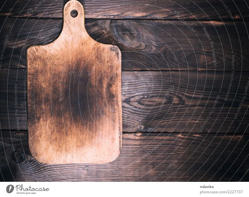 wooden kitchen cutting board Table Kitchen Wood Old Natural Retro Brown space Vantage point Top Consistency Conceptual design Object photography Rustic