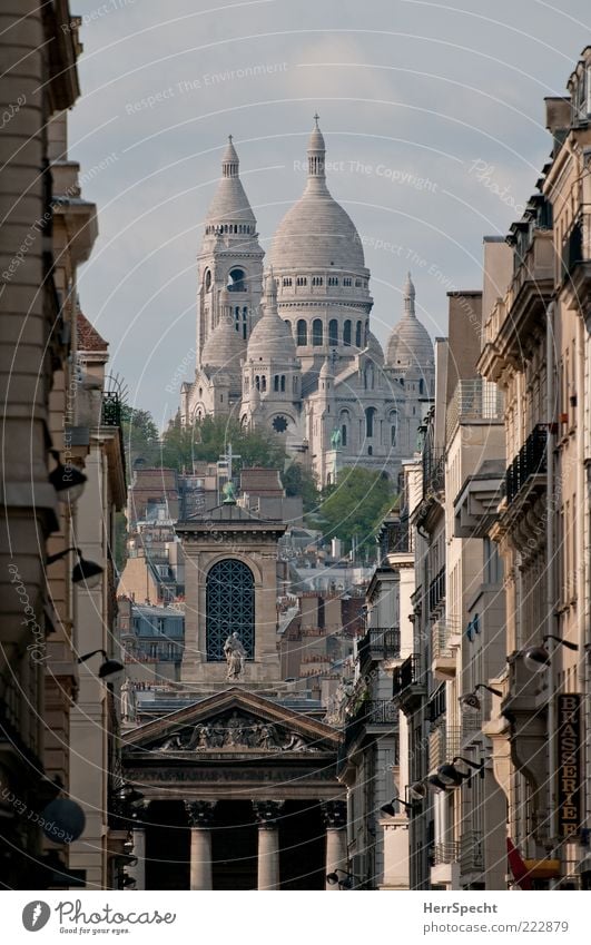 Sacré-Cœur de Montmartre Paris Capital city Old town Building Architecture Tourist Attraction Landmark Sacré-Coeur Brown Gray Sublime Vista Perspective