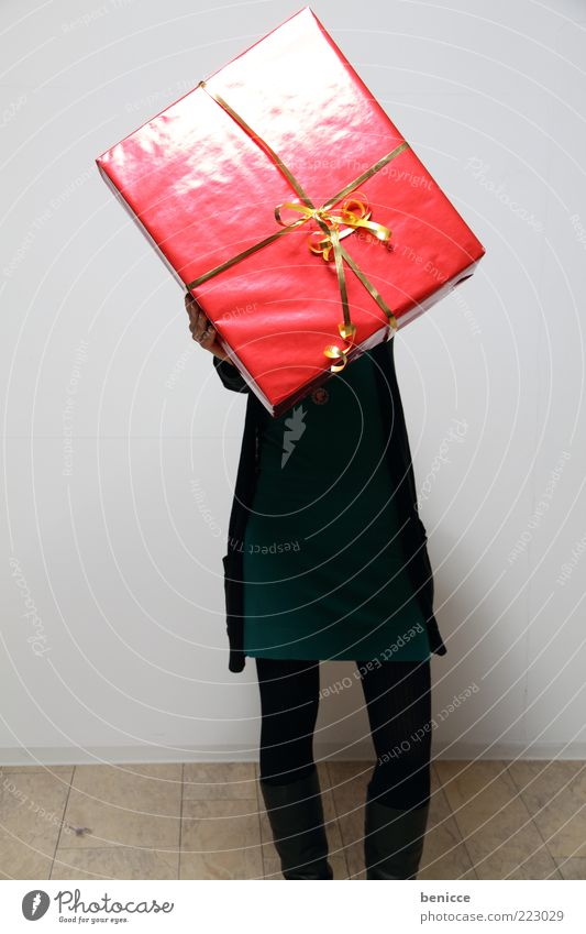 Have you been good? Woman Human being Gift Christmas & Advent Red Large Gigantic Birthday Valentine's Day Indicate Hide Studio shot Consumption Birthday gift