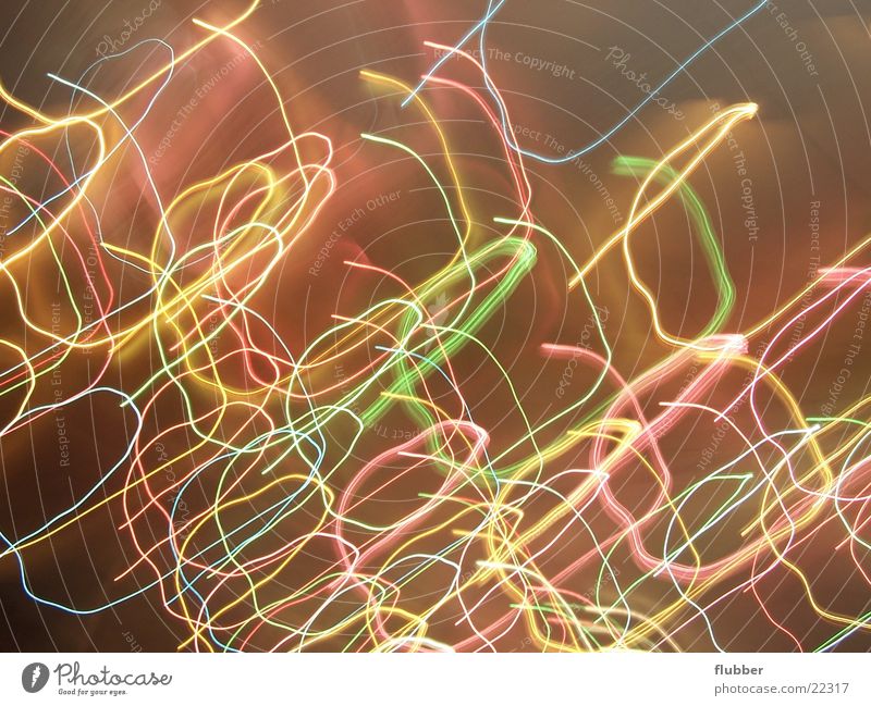 Chaos of Lights II Long exposure Lamp Night Multicoloured Movement