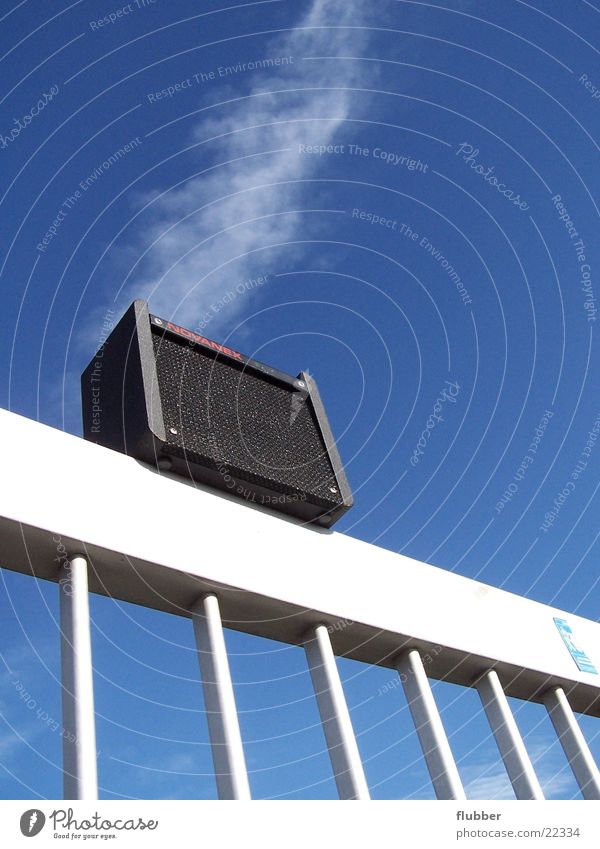 sound in the air Loudspeaker Intensifier Entertainment boxes Sky Blue Handrail Tone Sound Music