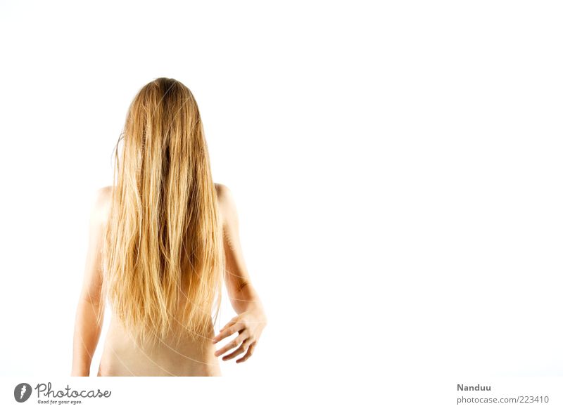 Hairy Monster Human being Feminine Young woman Youth (Young adults) Body 1 Hair and hairstyles Blonde Long-haired Naked Thin Creepy Distorted Colour photo