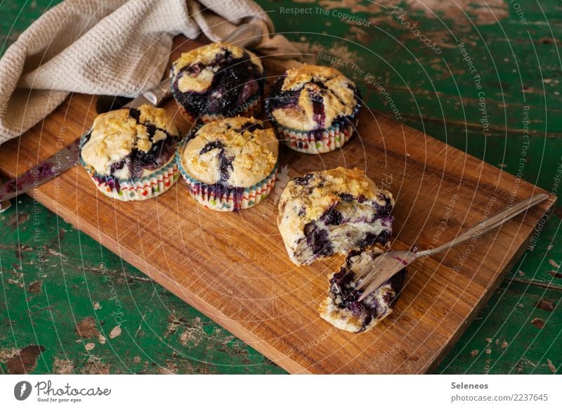 Sweet stuff Muffin biscuits Blueberry Dessert Delicious cute Food Cake Baked goods Nutrition Cupcake Baking Snack Colour photo Tasty Bakery Close-up Fresh