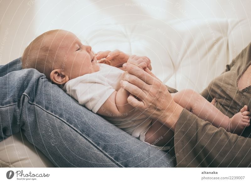 Mother holding sweet baby boy. Concept of happiness. Lifestyle Joy Happy Beautiful Face Leisure and hobbies Playing Parenting Child Human being Baby Boy (child)