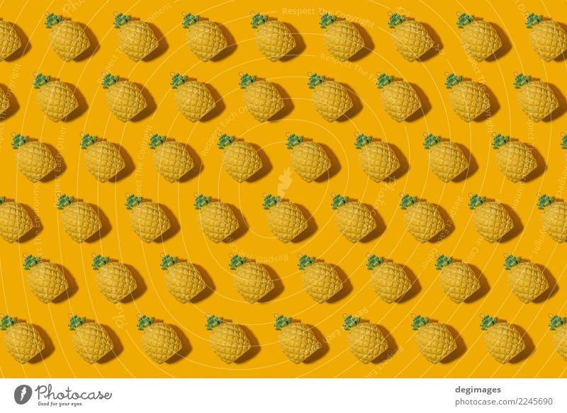 Pineapple pattern Fruit Style Design Summer Decoration Nature Fashion Fresh Natural Juicy Yellow White Colour background food Tropical healthy Organic isolated