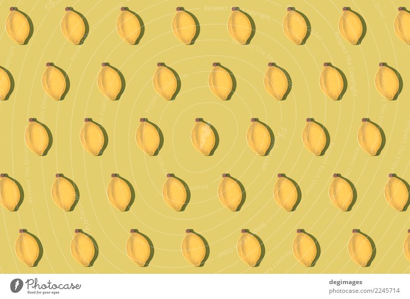 Lemons repeated pattern Fruit Design Wallpaper Nature Fresh Bright Blue Yellow Green White background food citrus orange Minimal lime healthy sweet Repeating