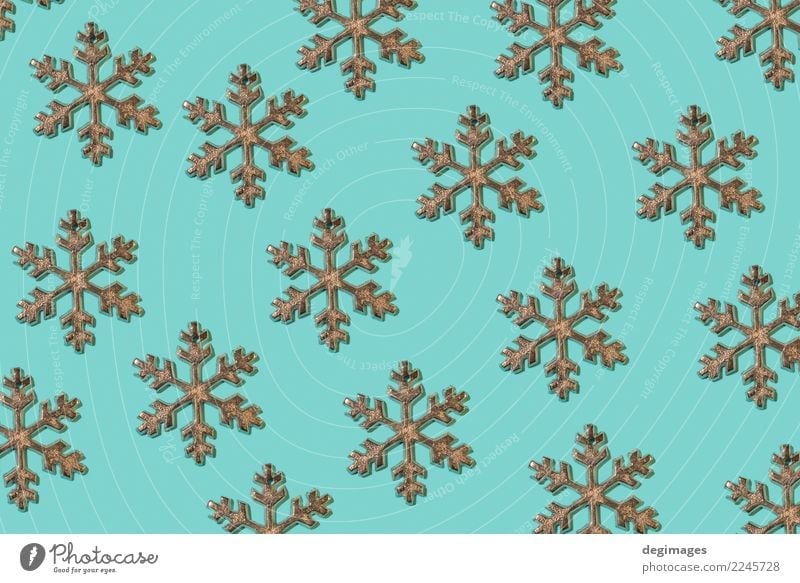 Snowflakes repeated on blue Design Winter Decoration Wallpaper Feasts & Celebrations Christmas & Advent Paper Ornament New Blue White background Repeating