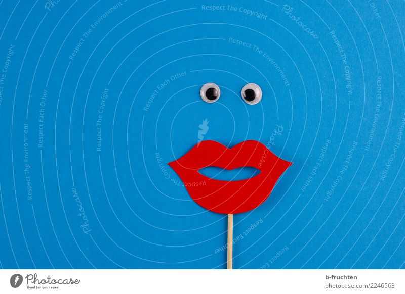 Oh! Oh! Oh! Carnival Woman Adults Face Observe Love Looking Brash Curiosity Feminine Blue Red Surprise Idea Inspiration Eyes Requisite Pout Mouth Cliche Kissing