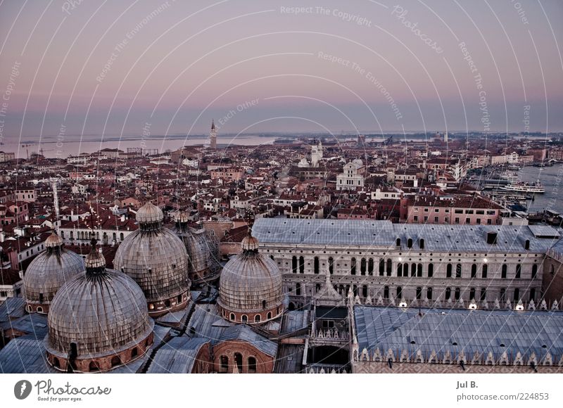 The beautiful Venice Lifestyle Stone Esthetic Chaos Town Panorama (View) Far-off places Roof Domed roof Deserted Old building Old town Lagoon Colour photo