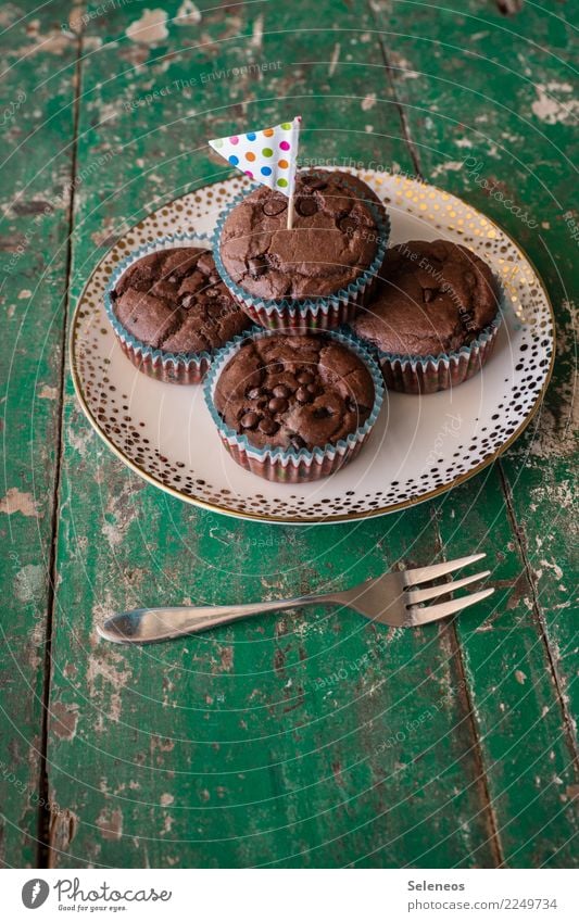 Full patronage Muffins Chocolate Birthday celebrations Feasts & Celebrations cute Cake Food Candy Delicious Dessert Colour photo Nutrition Baked goods Dough