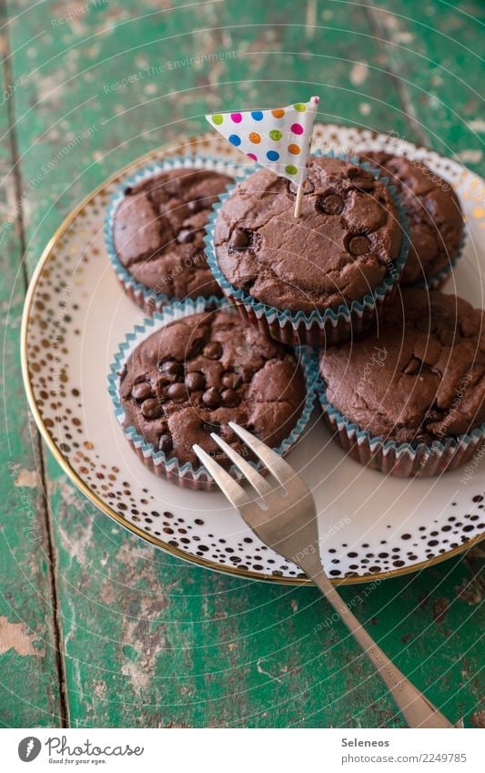 chocolate muffins Food Dough Baked goods Dessert Candy Muffin Nutrition To have a coffee Picnic To enjoy Delicious Sweet Colour photo Interior shot