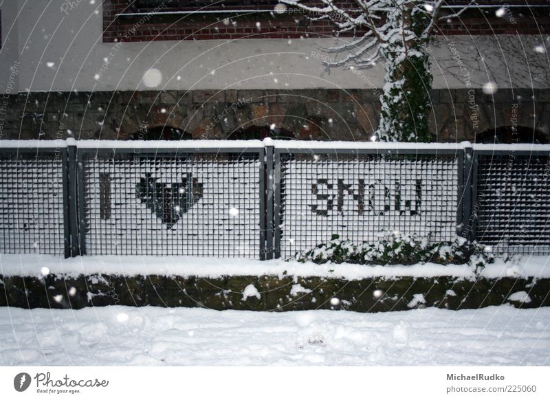 Thank you, Mrs. Holle! Thank you, Father Frost! Lifestyle Winter Snow Youth culture Pixel Climate Weather Snowfall Wall (barrier) Wall (building) Fence Sign
