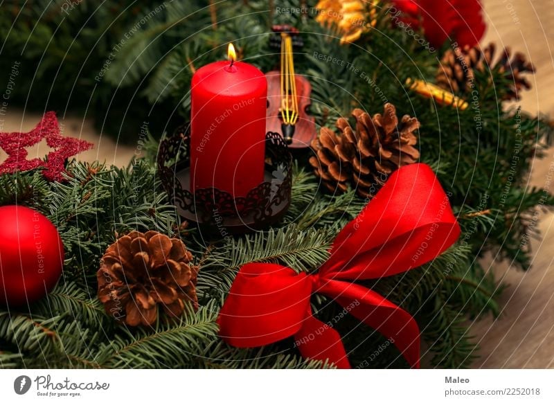 Advent Christmas & Advent Christmas Fair Christmas wreath Decoration December Feasts & Celebrations Festive Flame Happiness Happy Green Background picture