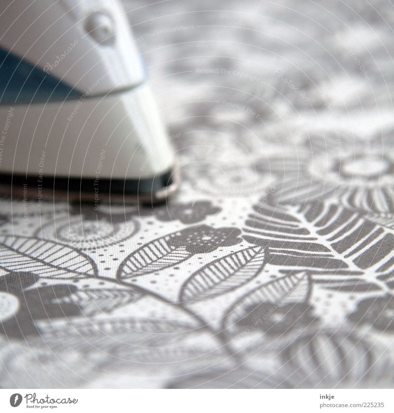 ironing pattern Electric iron Ironing board Kitsch Trashy Moody Diligent Orderliness Cleanliness Effort Stress Old fashioned Flowery pattern Household