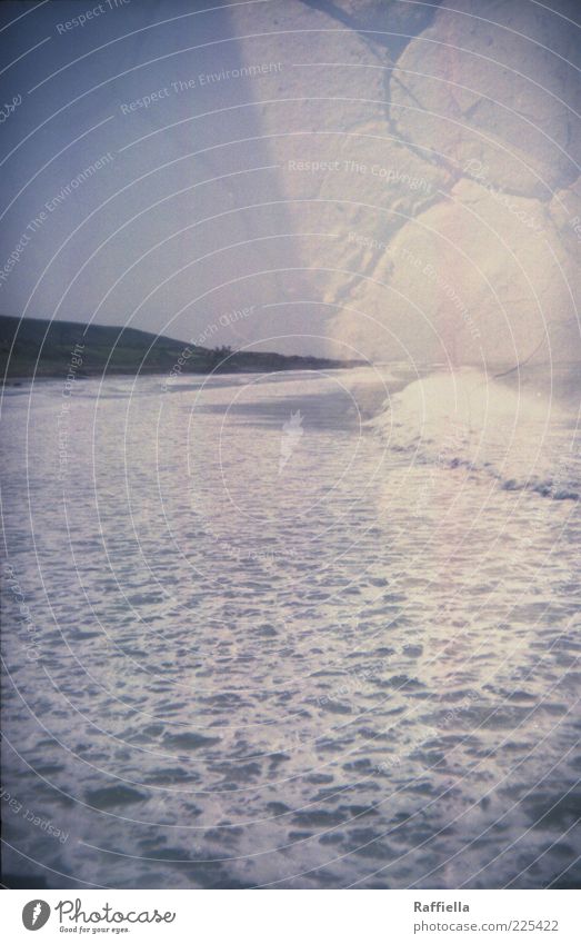 contrasts Landscape Earth Water Sky Cloudless sky Blue Ocean Double exposure Morocco Colour photo Exterior shot Lomography Holga Abstract Deserted Sunlight