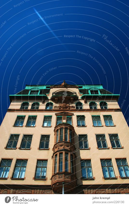 the comet comes Sky Stockholm Sweden Old town House (Residential Structure) High-rise Manmade structures Building Architecture Facade Elegant Historic Blue