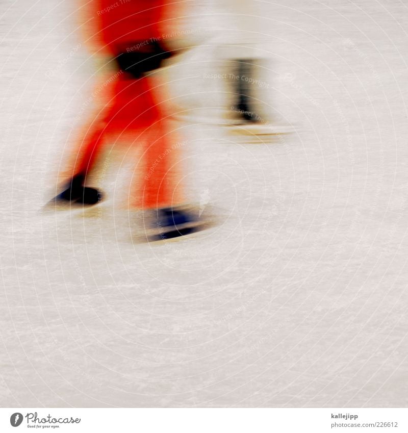 pair skating Leisure and hobbies Human being 2 Winter Ice Frost Walking Red Ice-skates Ice-skating Skating rink Cold Scratch mark Glide Colour photo