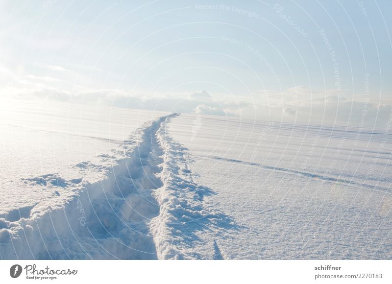 On new paths! Environment Nature Sky Clouds Sunlight Winter Beautiful weather Ice Frost Snow Hill Effort Esthetic Contentment Expectation Hope Horizon