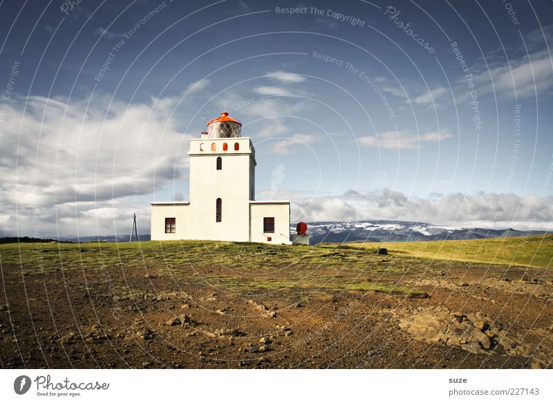 newsreel Environment Nature Landscape Elements Earth Sky Clouds Horizon Summer Climate Weather Beautiful weather Meadow Hill Lighthouse Fantastic Wanderlust