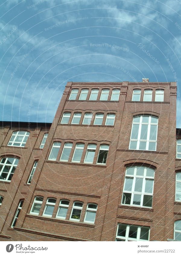 big house House (Residential Structure) Factory Bielefeld Window Architecture Graffiti Sky