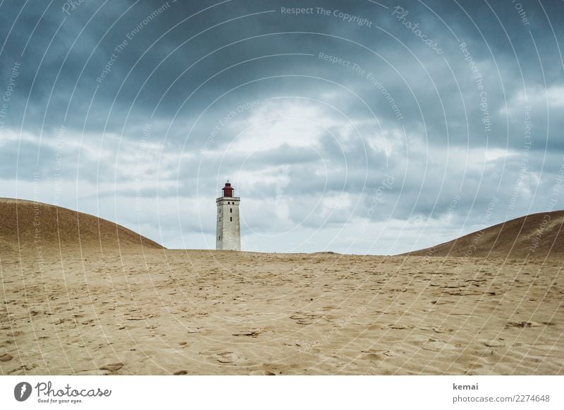 Rubjerg Knude Harmonious Senses Calm Vacation & Travel Tourism Adventure Far-off places Freedom Sightseeing Summer Landscape Sky Clouds Weather Coast Sand Dune